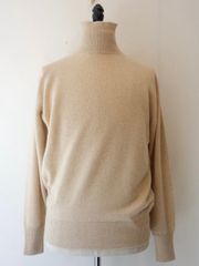 【新品】HERILL（ヘリル）Goldencash Cashmere Wholegarment Turtleneck ゴールデンキャッシュ カシミヤタートルネックニット 21-080-HL-8090-3　Natural / size 1