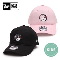 ニューエラ【ＮＥＷ ＥＲＡ】Youth 9TWENTY HELLO KITTY キャップ ピンク ブラック 920 キッズ 6～15歳 身長130～160cm 子供 帽子 ユース サンリオ コラボ キャラクター