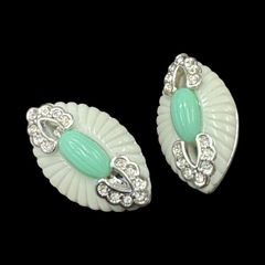 【ヴィンテージ】agate-motif　Oriental Earring