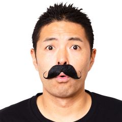 宴会の達人 画家のひげ 黒 ジェントルマン マジシャン 手品師 男前 アーティスト 芸術家 口ひげ つけヒゲ 付け髭 コスプレ