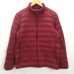 G■ユニクロ/UNIQLO ウルトラライトダウンジャケット【L】赤/men's/c33【中古】■