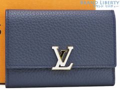 【激レア未使用】ルイヴィトン　LOUIS VUITTON　パルナセア　ポルトフォイユ カプシーヌ コンパクト　モノグラムフラワー　三つ折り財布  コンパクト財布　ネイビー　トリヨンレザー　M81123