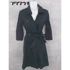 ◇ ◎ MAYSON GREY メイソングレイ ベルト付 七分袖 膝丈 シャツ ワンピース サイズ1 ブラック レディース 【中古】 【1101190008513】のサムネイル