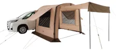 ロゴス LOGOS アウトドア TRADCANVAS エアマジック カーサイドルーム シェルター エアチューブ式 空気注入式 キャンプ BBQ バーベキュー スクリーンタープ  71202006 -のサムネイル