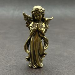 エンジェル 天使 真鍮 ミニチュア 置物 ゴールド ブロンド - メルカリ