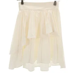 SNIDEL スナイデル ミニ丈 プリーツ ティアードスカート 0 ホワイト レディース 古着