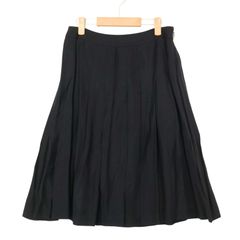 address アドレス 春夏★ フレア プリーツ ミディ スカート Sz.13 レディース 黒