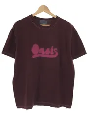 soe ソーイ 23SS Washed Tshirts Oasis 製品染めプリントTシャツ バーガンディー 1のサムネイル