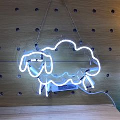 オリジナル　オーダー　かわいい 羊型　LED ネオンサイン　吊り下げ　おしゃれ  インテリア　オリジナル　LED  手作り