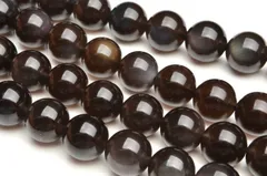 AA アイスオブシディアン 12mm １連（約３８cm） パワーストーン 天然石 _R5179-12