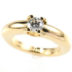 Cartier カルティエ Cドゥ ソリテール ダイヤモンド 0.30ct K18 イエローゴールド Au750 SIZE:46 指輪