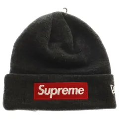 SUPREME (シュプリーム) 24AW ×NEW ERA Box Logo Beanie ニューエラ ボックスロゴ ビーニー ニットキャップ 帽子 チャコールグレー