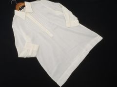 COUP DE CHANCE クードシャンス ピンタック ロング プルオーバー ブラウス シャツ size38/白 ■◇ レディース