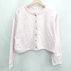 ◇ ⊂ ehka sopo エヘカ ソポ クロップド丈 長袖 カーディガン サイズF ピンク レディース E  【1502060030007】