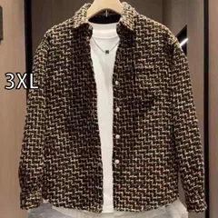 [3XL]秋冬 メンズ  服 シンプル ファッション オシャレ 大人 かっこいい 大きいサイズ ストリート 紳士服  チェック柄 シャツ ジャケット 秋 韓国スタイル カジュアル トップス カップル