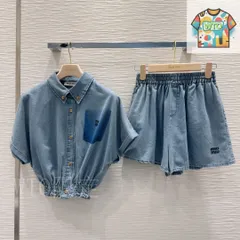 【今日WTO】Miu Miu 2025SS レトロ風 做旧デニムセット-GU10