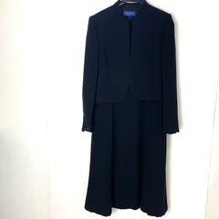 M0912A 美品　ROND POINT 東京ソワール　ブラックフォーマル　ワンピース　ジャケット 11号　冠婚葬祭　喪服  スーツ クリーニング済み レディース