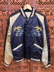 GUAM 刺繍 スカジャン ネイビー テーラー東洋グアムGUAM 刺繍スカジャン ネイビーゴールド