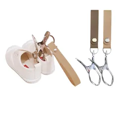 クリップ ベビーカー シューズクリップ シューズクリップ 2個入り (アプリコット+ブラウン) ブランケットクリップ ベビーカーに吊り下げ可能