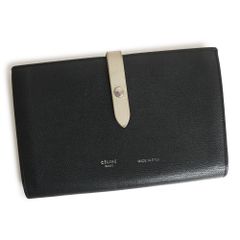 セリーヌ ラージフラップ ウォレット グレー系 長財布 10B563BEL