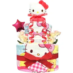 KanonBabys おむつケーキ 女の子 出産祝い 赤ちゃん 誕生日 ベビーシャワー ギフト 2段 Sサイズ 2011 [ご出産祝い・新生児用にオススメおむつサイズＳ]