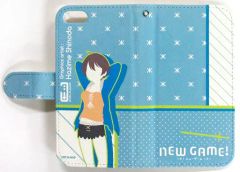 [중고]휴대 재킷 커버 시노다 시작 수첩형 스마트폰 케이스(iPhone5/5s용) [NEW GAME!] CROSS-CF 한정