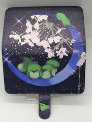 Androidタイプ手帳型スマホケース（うぐいす、桜、月）