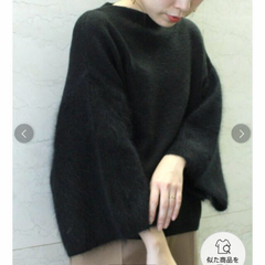 ルクールブラン　ファースリーブ片畦ニット 新品
