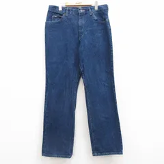 W37/古着 リー Lee ジーンズ メンズ コットン 濃紺 ネイビー デニム 25jul10 中古 ボトムス ジーパン Gパン ロング パンツ