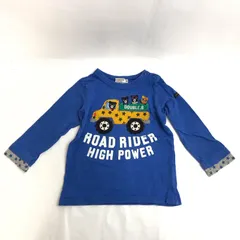 日本製★MIKI HOUSE【ミキハウス】 長袖Ｔシャツ【キッズ90/青/blue】クマ柄/Tops/Shirt◆BJ077-d