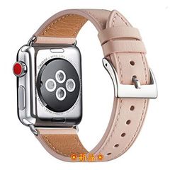 ピンクの砂/シルバーバックル_38/40/41mm コンパチブル Apple Watch バンド 本革製 レザーを使い、iWatchSE、SeriesUltra/8/7/6/5/4/3/2/1、Sport、Edition向け・交換ストラップ アップルウォッチ