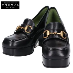 GUCCI グッチ 【新品未使用】572228 ホースビット ヒール ローファー 34 1/2