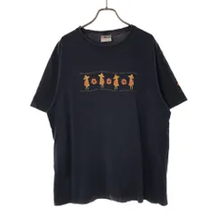 チャップスラルフローレン プリント 半袖 Tシャツ 2L ネイビー CHAPS RALPH LAUREN メンズ