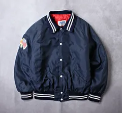 レア カナダ製90s古着◆刺繍スタジアムデニムジャケット スタジャン メンズXL レア カナダ製90s古着◇刺繍スタジアムデニムジャケット