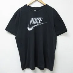 XL/古着 ナイキ NIKE 半袖 ブランド Tシャツ メンズ ビッグロゴ 大きいサイズ クルーネック 黒 ブラック 25may22 中古