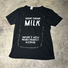 N-HOOLWOOD エヌハリウッド WANT DRINK MILK 半袖Tシャツ SIZE.38 142-CS10 pieces【表参道t】