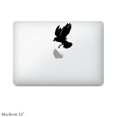 【全機種対応】 MacBook ステッカー スキンシール カラス "crow"