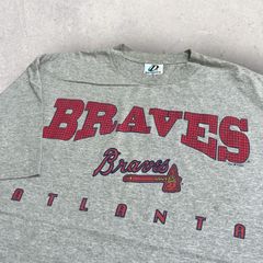 US古着 メキシコ製 DYNASTY MLB 野球 BRAVES アトランタ ブレーブス Tシャツ XL グレー