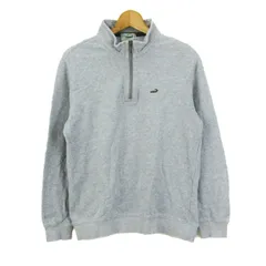 クロコダイル スウェット トレーナー 長袖 コットン100% ブランド トップス メンズ Lサイズ グレー CROCODILE 【中古】