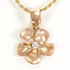 14K　PG　ネックレス　necklace　ジルコニア　総重量約3.9g　約40cm