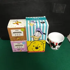 4729　ディズニーキャラクター　オリジナルマグカップ3個＆グラス2個計5個セット【中古】