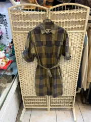 ✨️BURBERRY BRIT メガチェック ベルト付 ロング丈 長袖ワンピース ✨️BURBERRY BRIT メガチェック ベルト付 ロング丈 長袖ワンピース