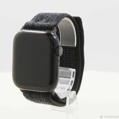 〔中古品〕 Apple Watch Series 9 GPS 45mm ミッドナイトアルミニウムケース ブラック／ブルーNikeスポーツループ【295】