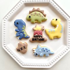 着色料不使用　足跡付き恐竜アイシングクッキー