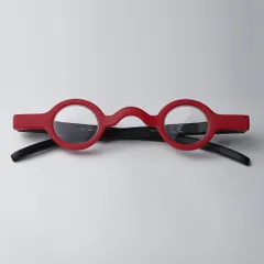 +1.5 レトロ 丸型 老眼鏡 丸メガネ 赤黒 軽量 携帯用 コンパクト 個性的 男女兼用 ヴィンテージ メンズレディース PCパソコン 小顔効果 プレゼントギフト 男性女性 シニアリーディング お洒落 持ち運び カラフル インパクト 疲れにくい