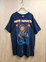 【US古着】GILDAN AMON AMARTH T-shirt | ギルダン アモン・アマース  デスメタル ヴァイキング プリント 半袖 バンT ブラック L