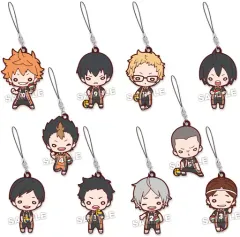 【中古】キーホルダー・マスコット(キャラクター) 全10種セット 「にとたん ハイキュー!! 烏野高校(ユニフォーム) ラバーマスコット」