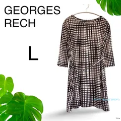 ★美品★ GEORGES RECH ジョルジュレッシュ ワンピース チュニック L モノトーン 送料無料　古着　レディースのサムネイル