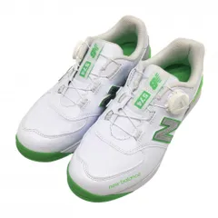 【超美品】ニューバランス ゴルフシューズ 白×ライトグリーン UGBS574W 2E BOA ボア  レディース 22.5 ゴルフウェア New Balance