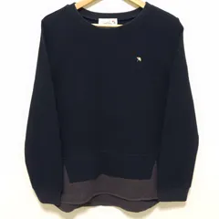 レイヤード風◎【arnold palmer】アーノルドパーマー ニット チュニック カットソー ナイロン ウール レーヨン コットン レナウン クルーネック スリット クラシック シンプル フェミニン 大人 カジュアル ブラック 黒 3/M26369jT